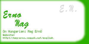 erno mag business card