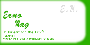 erno mag business card